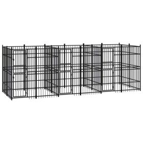 Outdoor Dog Kennel Steel 119 ftÂ¬â‰¤