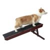 Adjustable Pet Ramp, Folding Portable Wooden Dog Cat Non-Slip Paw Traction Mat