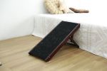 Adjustable Pet Ramp, Folding Portable Wooden Dog Cat Non-Slip Paw Traction Mat